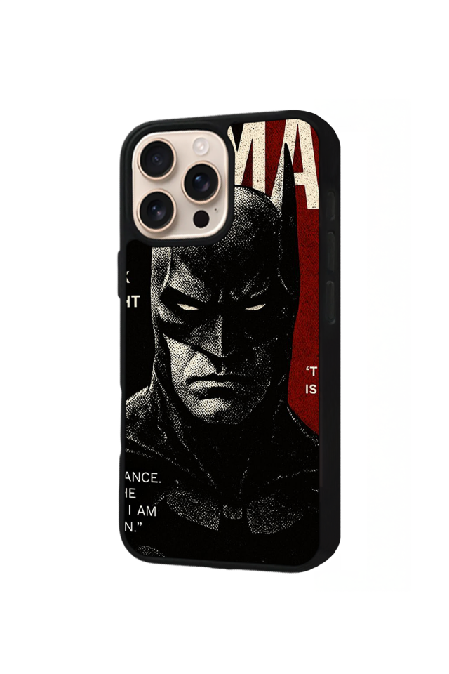 iPhone 16 Pro Uyumlu Batman Tasarımlı Glossy Premium Kılıf