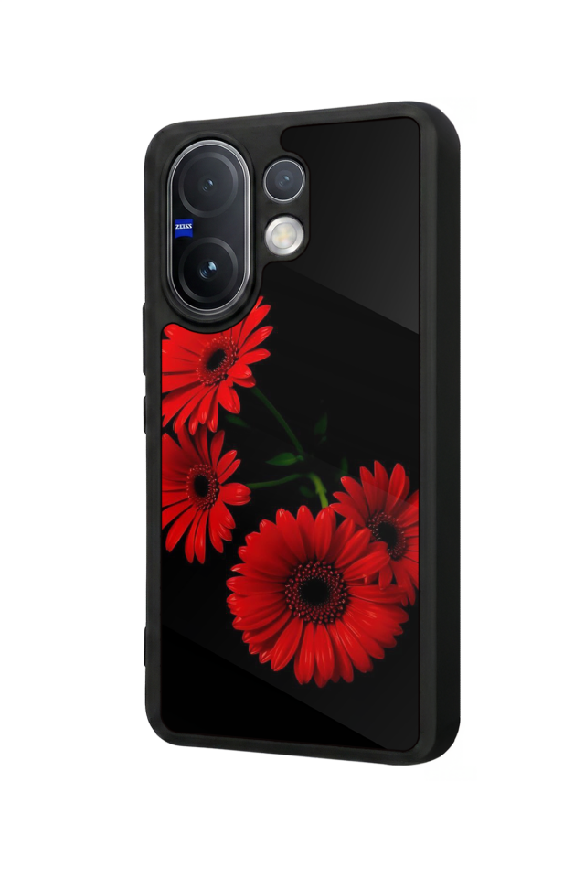 Vivo V60 Uyumlu Cicek Tasarımlı Glossy Premium Kılıf