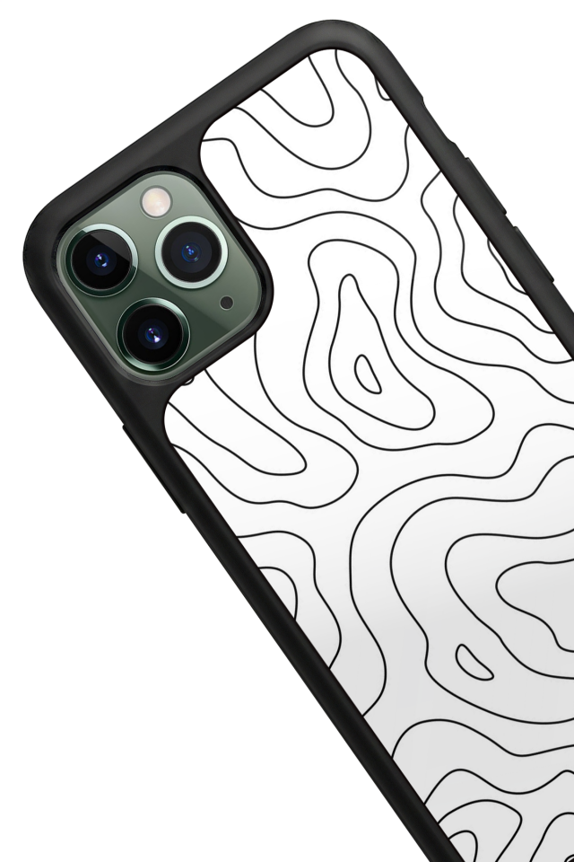 iPhone 11 Pro Uyumlu Çizgi Sanatı Tasarımlı Glossy Premium Kılıf