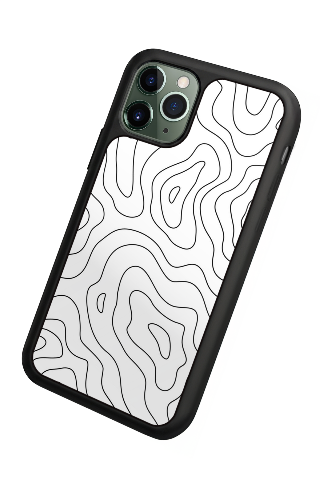 iPhone 11 Pro Uyumlu Çizgi Sanatı Tasarımlı Glossy Premium Kılıf