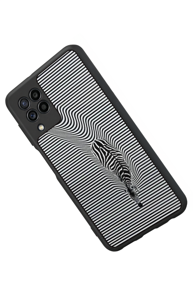 Samsung Galaxy M22 Uyumlu Çizgi Sanatı Tasarımlı Glossy Premium Kılıf