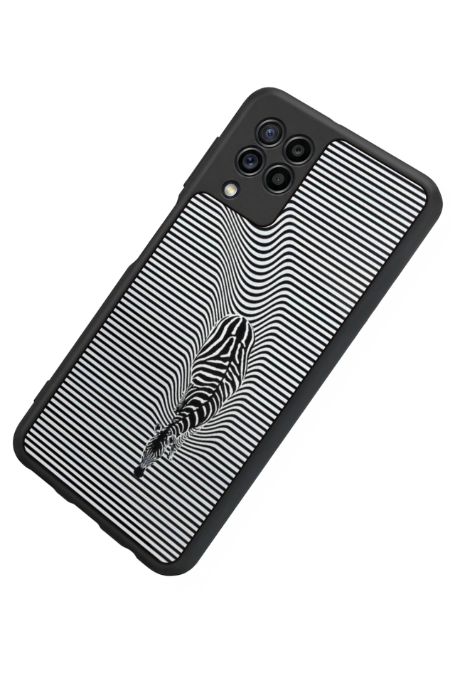 Samsung Galaxy M22 Uyumlu Çizgi Sanatı Tasarımlı Glossy Premium Kılıf