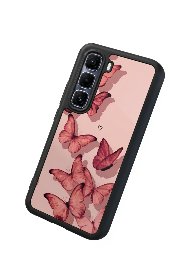 Infinix Hot 60 Pro Plus Uyumlu Kelebek Tasarımlı Glossy Premium Kılıf