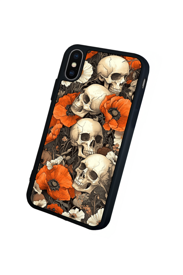 iPhone X/ XS Uyumlu KuruKafa Tasarımlı Glossy Premium Kılıf
