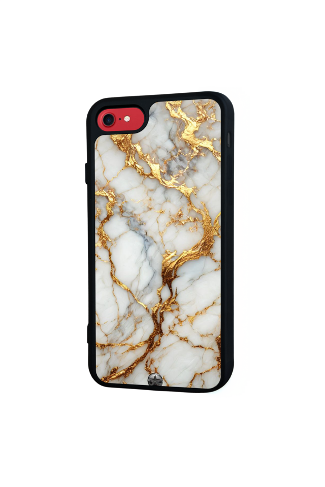 iPhone SE Uyumlu Mermer Marble Tasarımlı Glossy Premium Kılıf