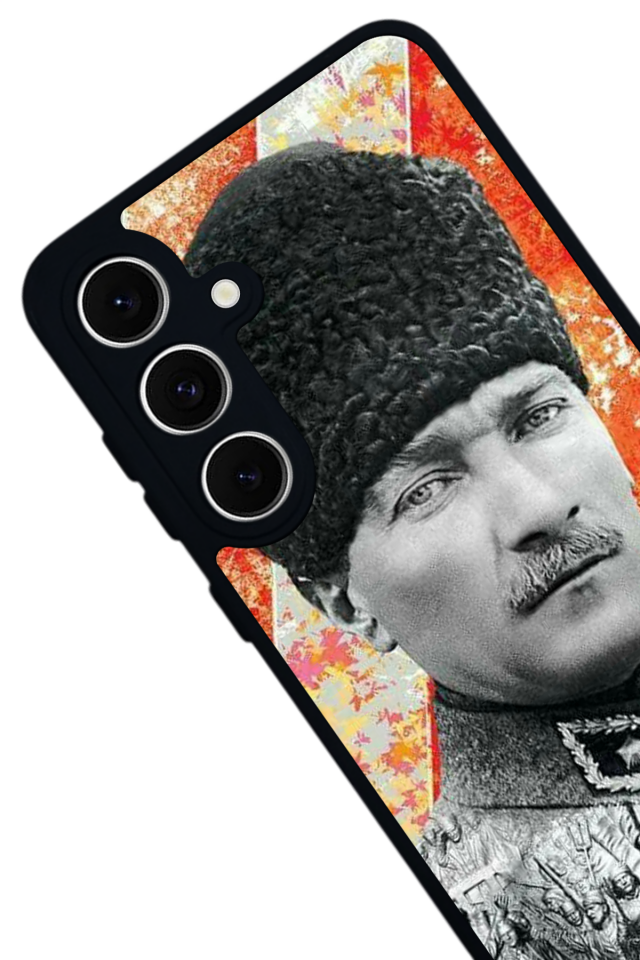 Samsung Galaxy S24 FE Uyumlu Mustafa Kemal Ataturk Tasarımlı Glossy Premium Kılıf