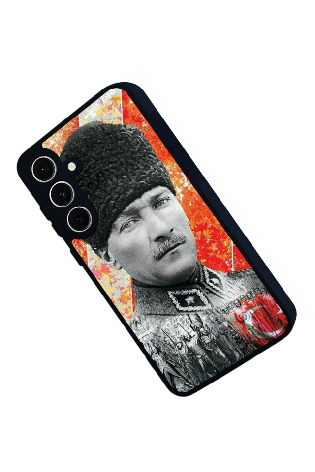 Samsung Galaxy S24 FE Uyumlu Mustafa Kemal Ataturk Tasarımlı Glossy Premium Kılıf