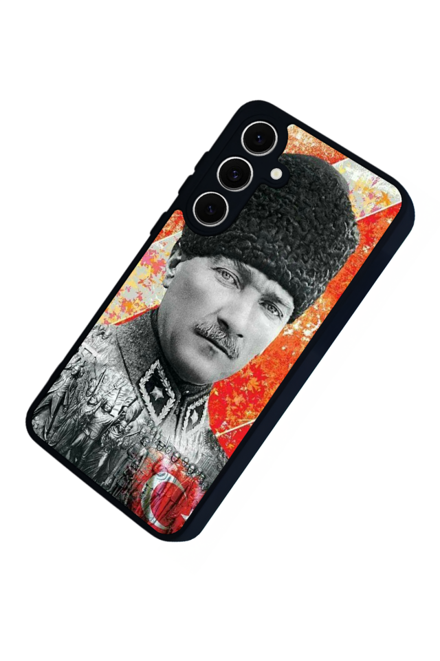 Samsung Galaxy S24 FE Uyumlu Mustafa Kemal Ataturk Tasarımlı Glossy Premium Kılıf