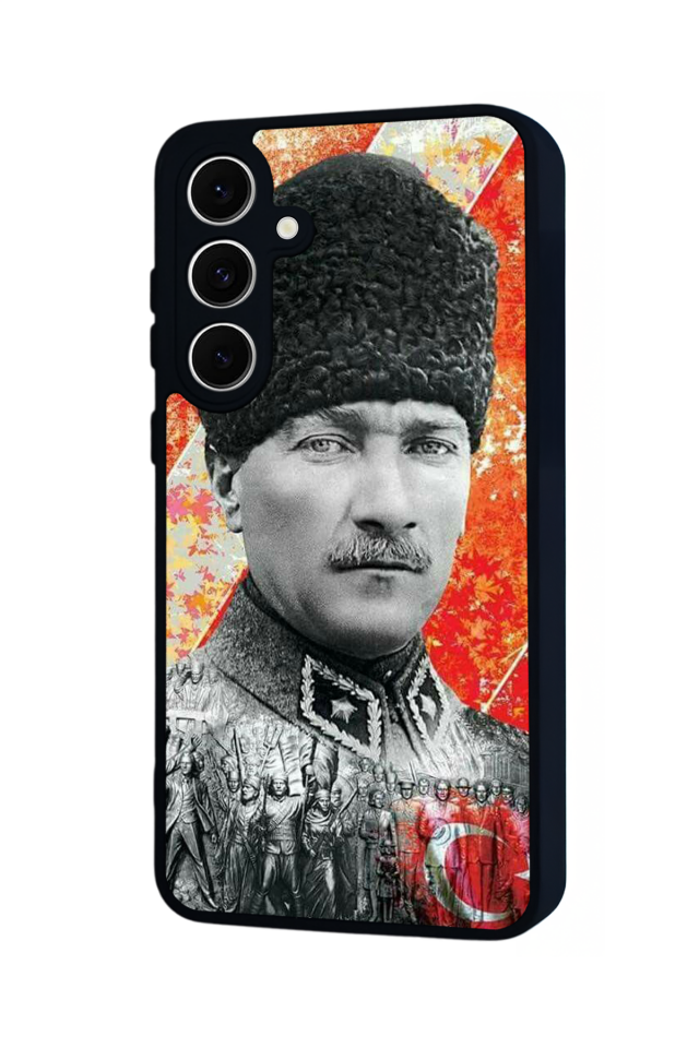 Samsung Galaxy S24 FE Uyumlu Mustafa Kemal Ataturk Tasarımlı Glossy Premium Kılıf