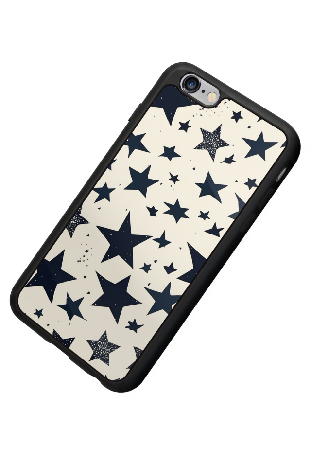 iPhone 6 Plus Uyumlu Retro Yildizlar Tasarımlı Glossy Premium Kılıf