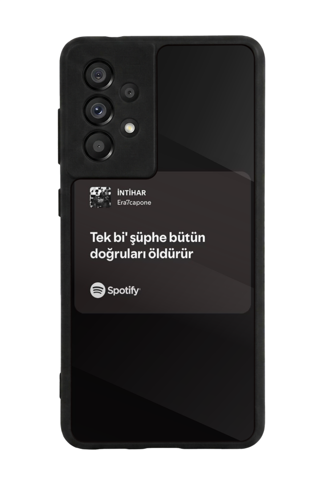 Samsung Galaxy A73 Uyumlu Sarki Sozleri Tasarımlı Glossy Premium Kılıf