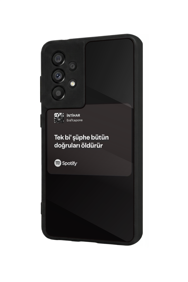 Samsung Galaxy A73 Uyumlu Sarki Sozleri Tasarımlı Glossy Premium Kılıf