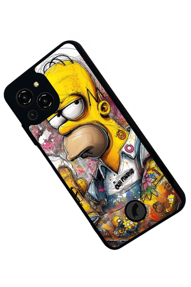 Reeder S23 Pro Max Uyumlu The Simpsons Tasarımlı Glossy Premium Kılıf