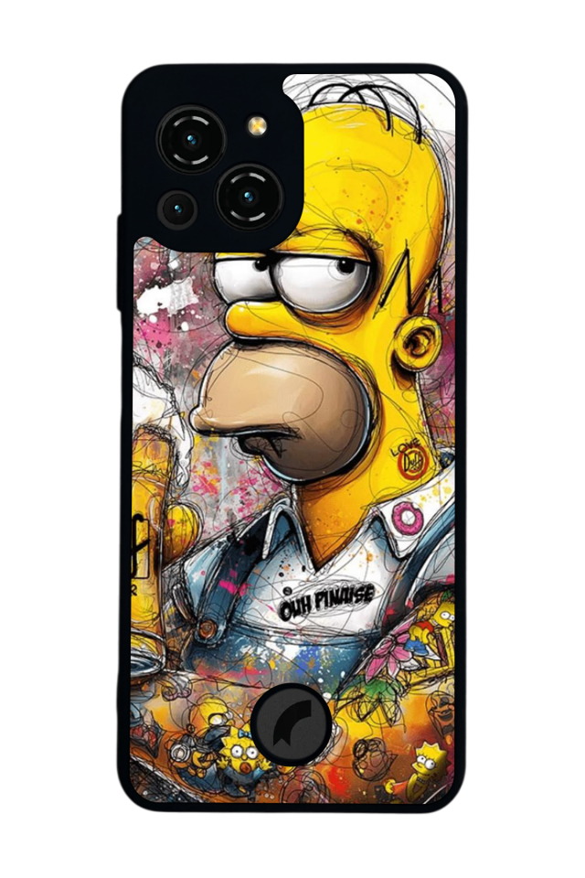 Reeder S23 Pro Max Uyumlu The Simpsons Tasarımlı Glossy Premium Kılıf