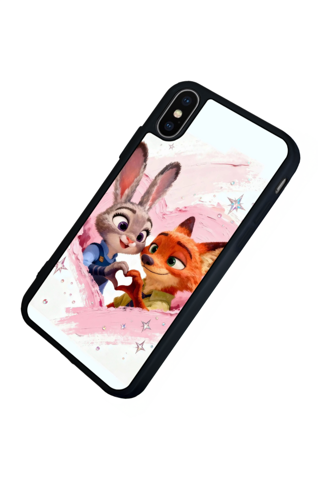 iPhone X/ XS Uyumlu Zootropolis Tasarımlı Glossy Premium Kılıf