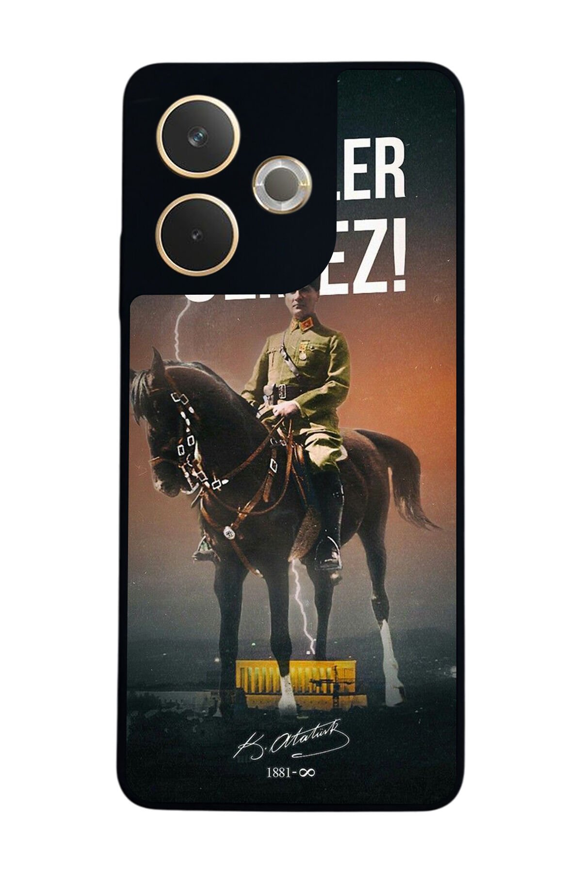 Oppo A5 Pro Uyumlu Mustafa Kemal Ataturk Tasarımlı Glossy Premium Kılıf