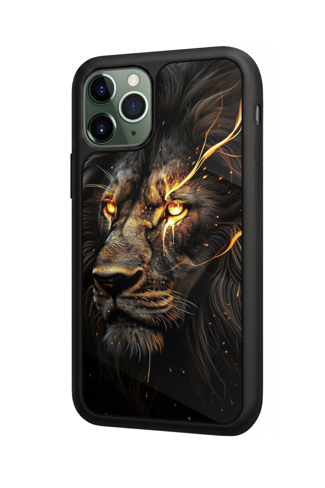 iPhone 11 Pro Max Uyumlu Aslan Tasarımlı Glossy Premium Kılıf