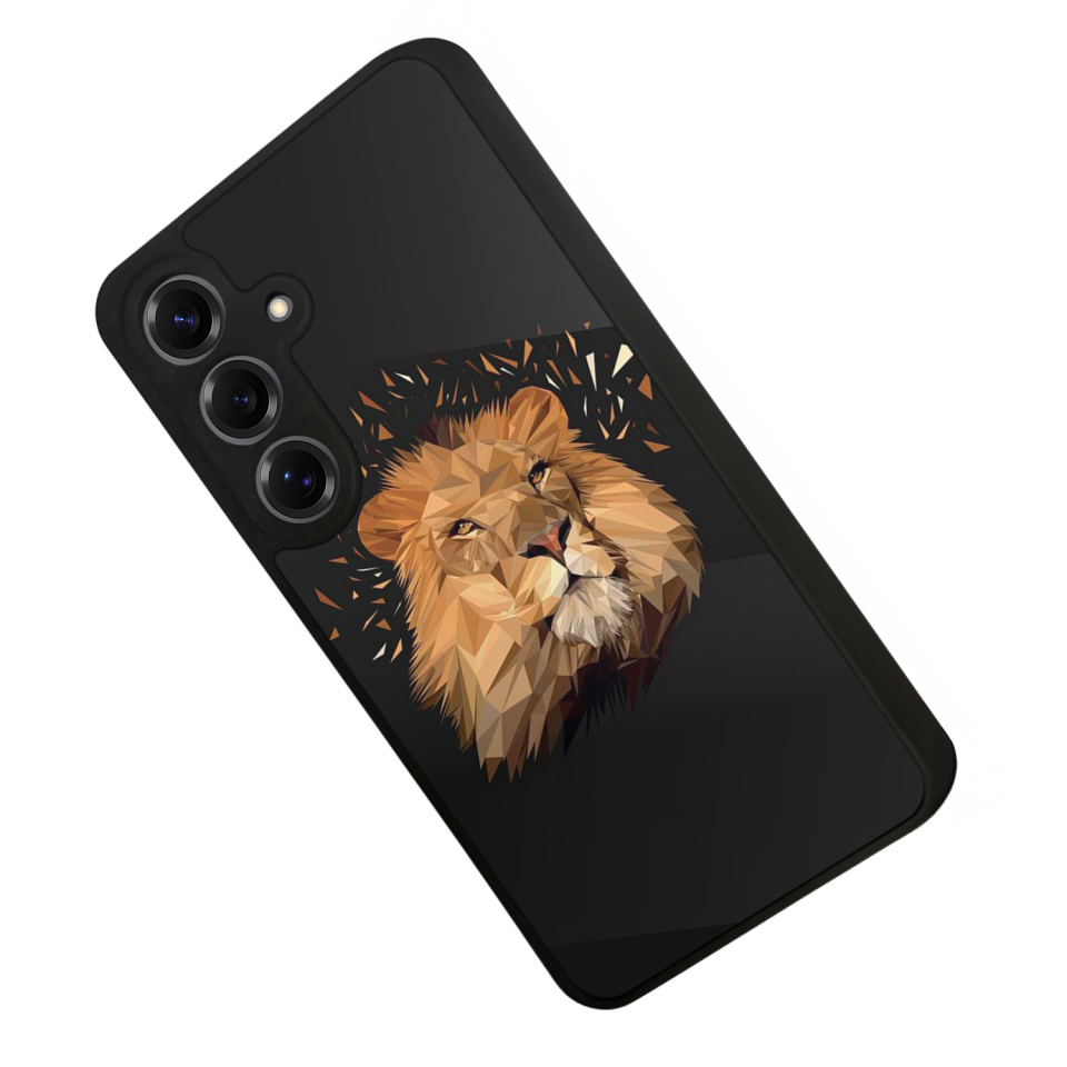 Samsung Galaxy S25 Uyumlu Aslan Tasarımlı Glossy Premium Kılıf