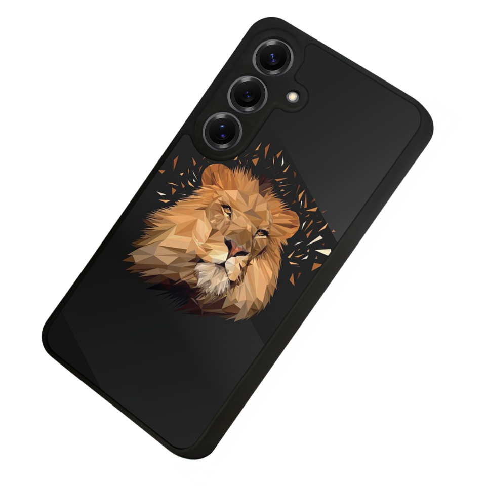 Samsung Galaxy S25 Uyumlu Aslan Tasarımlı Glossy Premium Kılıf