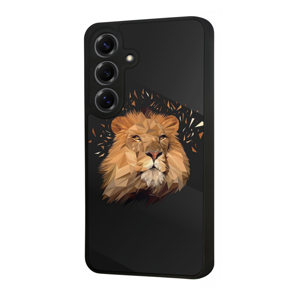 Samsung Galaxy S25 Uyumlu Aslan Tasarımlı Glossy Premium Kılıf