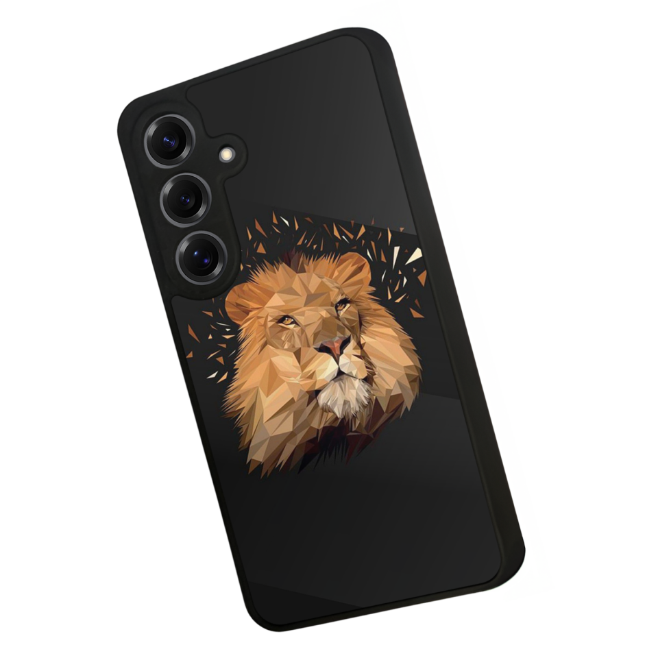 Samsung Galaxy S25 Uyumlu Aslan Tasarımlı Glossy Premium Kılıf