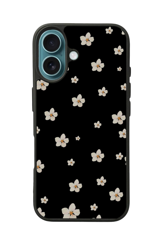 iPhone 16 Uyumlu Cicek Tasarımlı Glossy Premium Kılıf