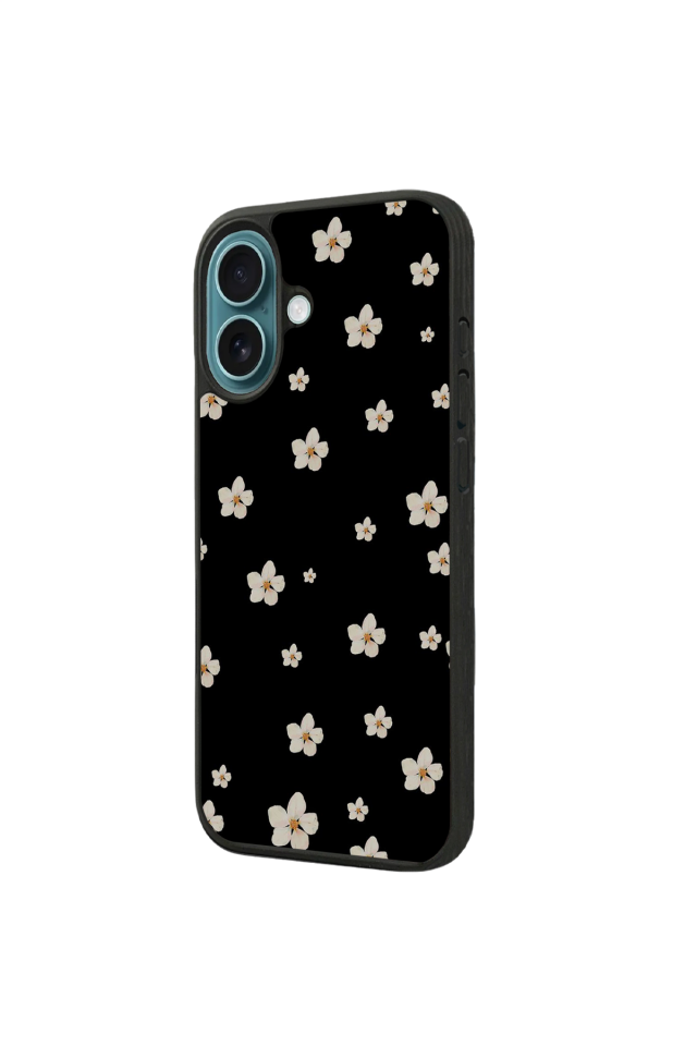 iPhone 16 Uyumlu Cicek Tasarımlı Glossy Premium Kılıf