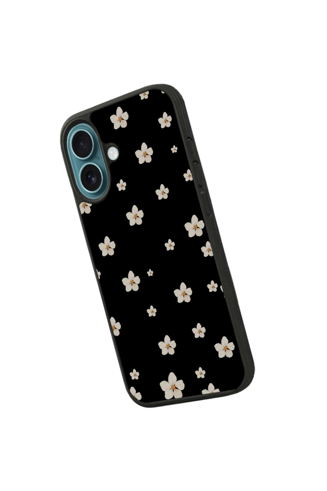 iPhone 16 Uyumlu Cicek Tasarımlı Glossy Premium Kılıf
