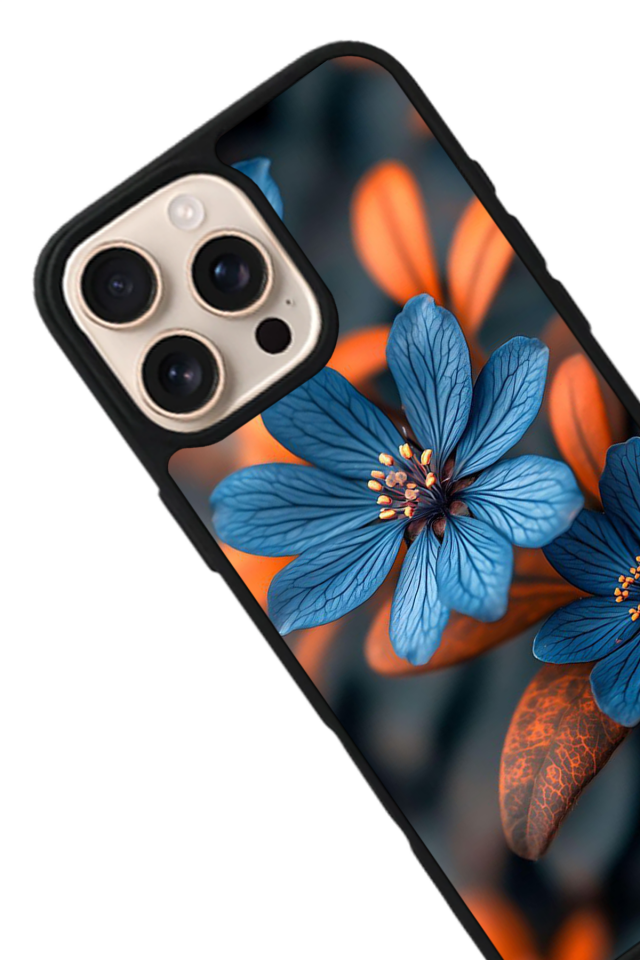 iPhone 16 Pro Max Uyumlu Cicek Tasarımlı Glossy Premium Kılıf