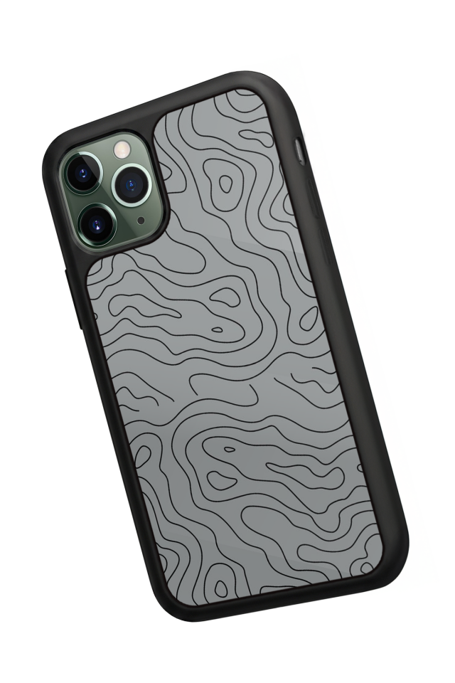 iPhone 11 Pro Uyumlu Çizgi Sanatı Tasarımlı Glossy Premium Kılıf