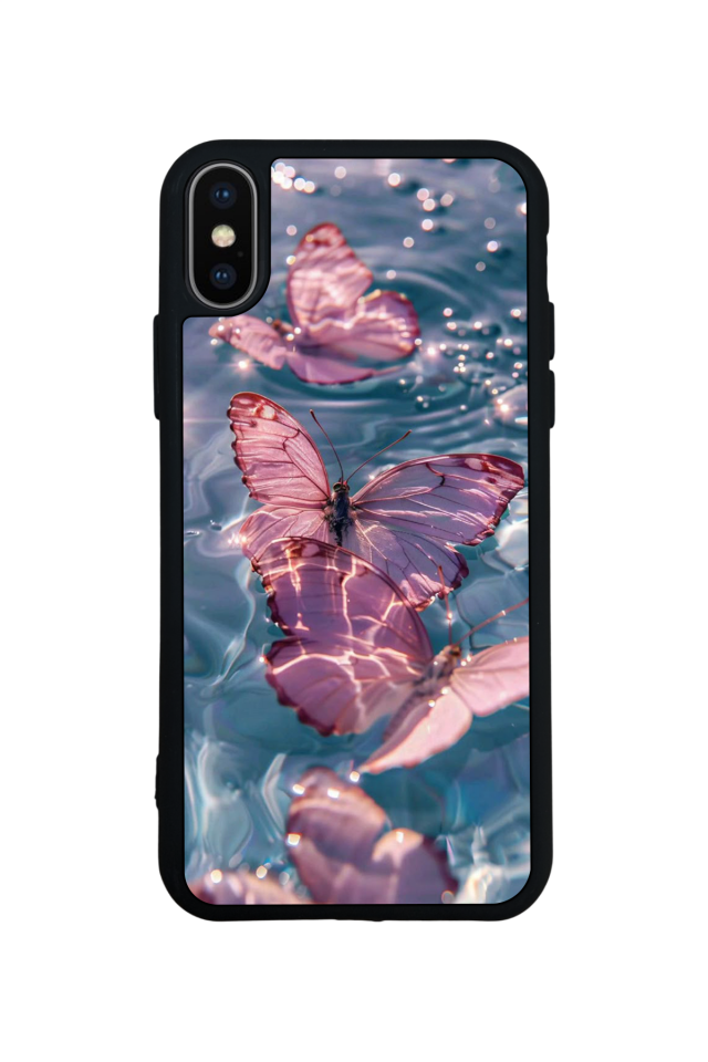 iPhone XS Max Uyumlu Kelebek Tasarımlı Glossy Premium Kılıf