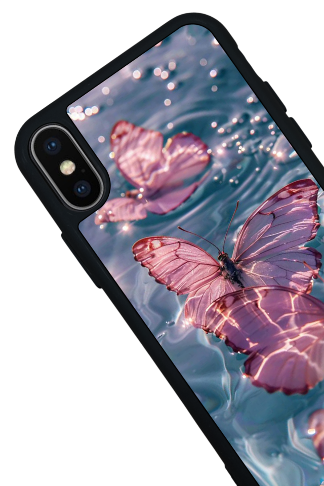 iPhone XS Max Uyumlu Kelebek Tasarımlı Glossy Premium Kılıf