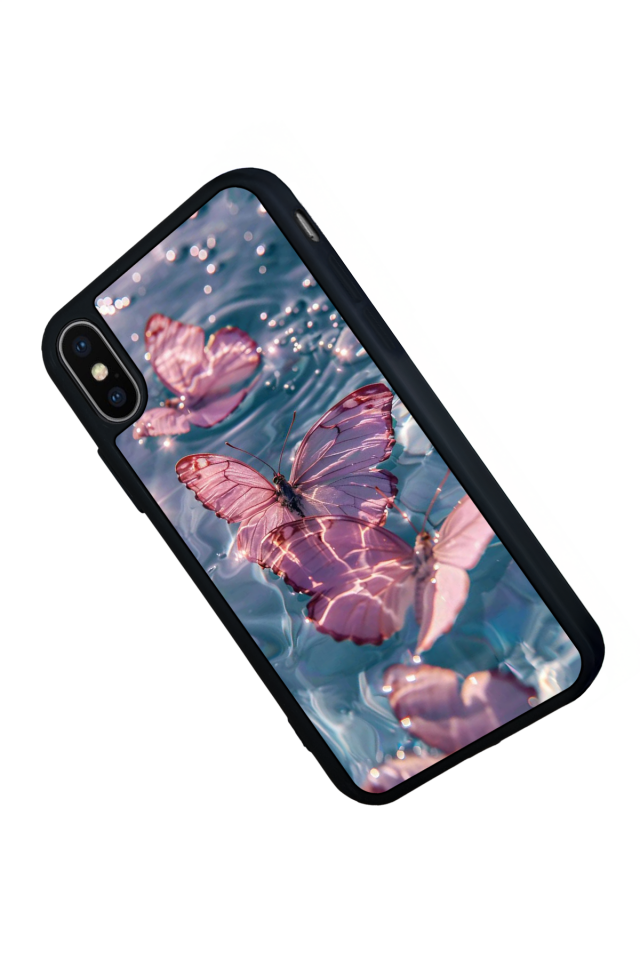 iPhone XS Max Uyumlu Kelebek Tasarımlı Glossy Premium Kılıf