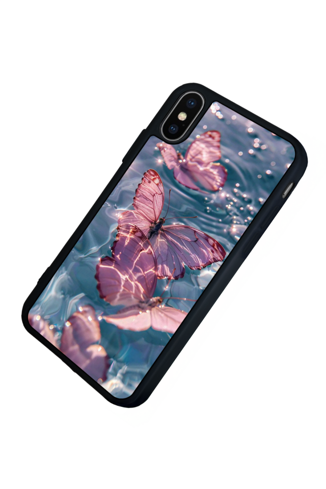 iPhone XS Max Uyumlu Kelebek Tasarımlı Glossy Premium Kılıf