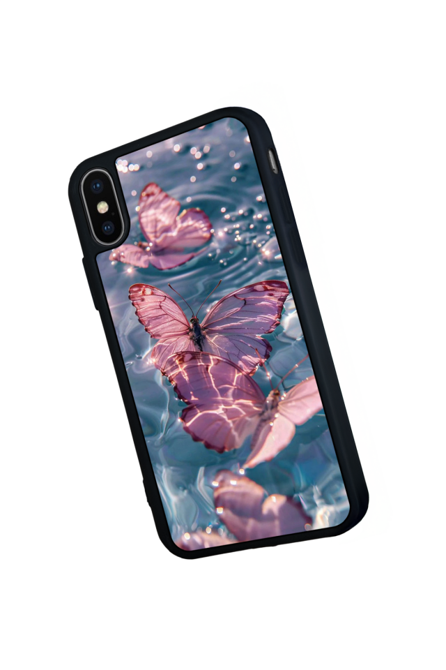 iPhone XS Max Uyumlu Kelebek Tasarımlı Glossy Premium Kılıf