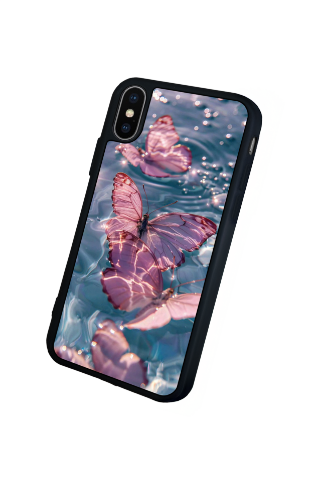 iPhone XS Max Uyumlu Kelebek Tasarımlı Glossy Premium Kılıf