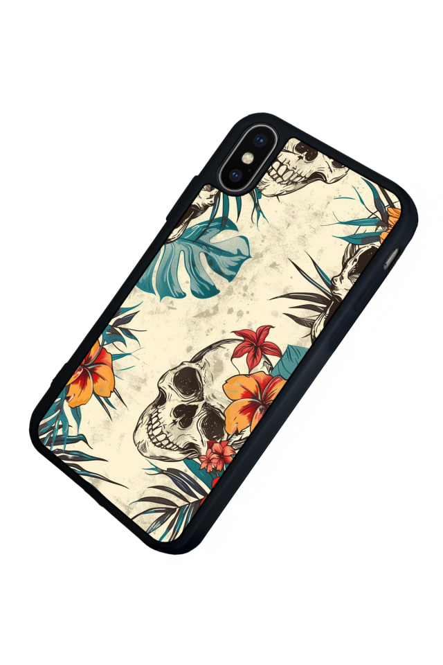 iPhone X/ XS Uyumlu KuruKafa Tasarımlı Glossy Premium Kılıf