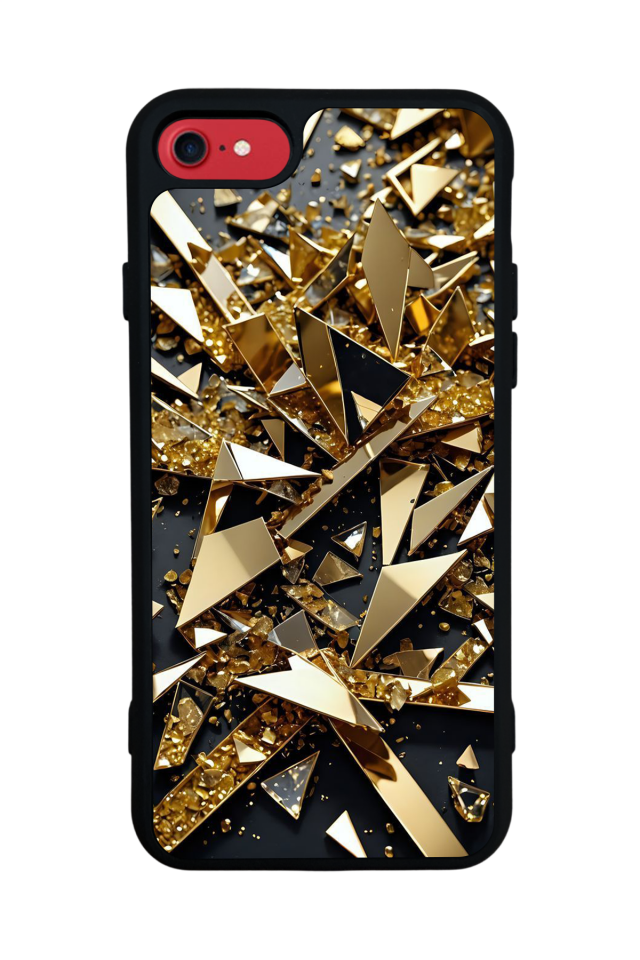 iPhone SE Uyumlu Mermer Marble Tasarımlı Glossy Premium Kılıf