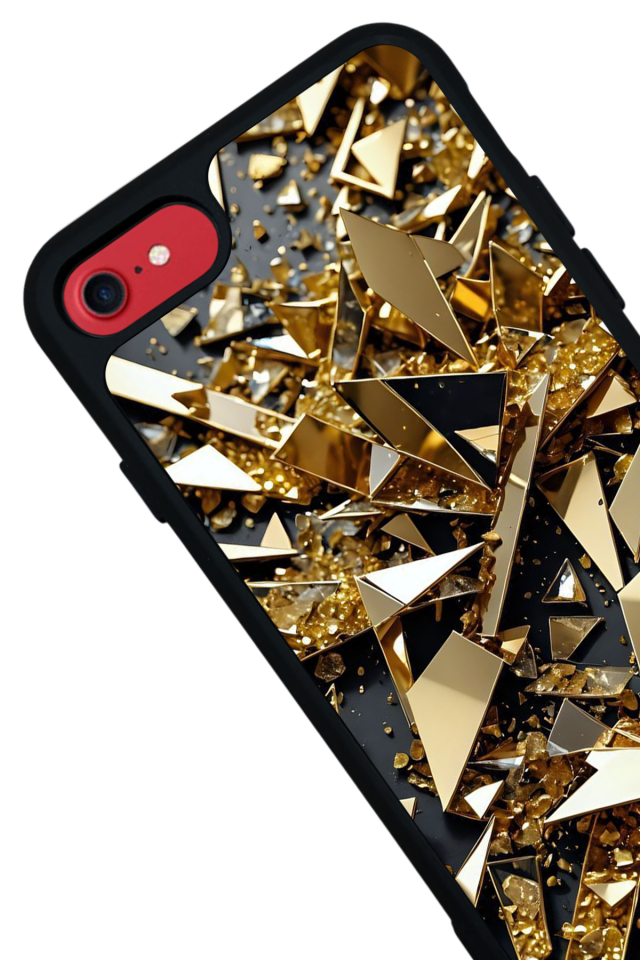 iPhone SE Uyumlu Mermer Marble Tasarımlı Glossy Premium Kılıf