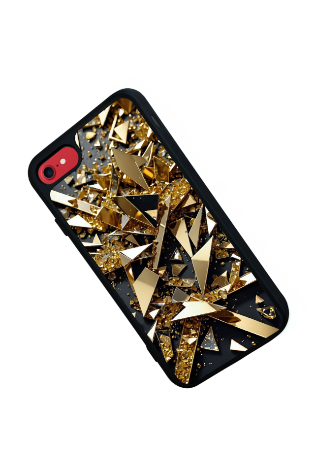 iPhone SE Uyumlu Mermer Marble Tasarımlı Glossy Premium Kılıf