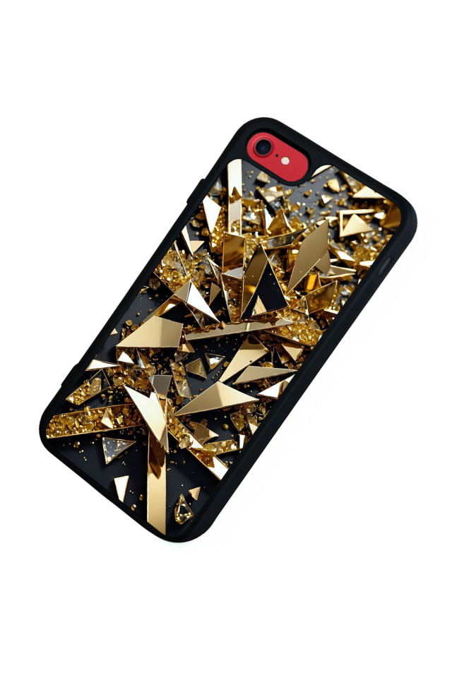 iPhone SE Uyumlu Mermer Marble Tasarımlı Glossy Premium Kılıf