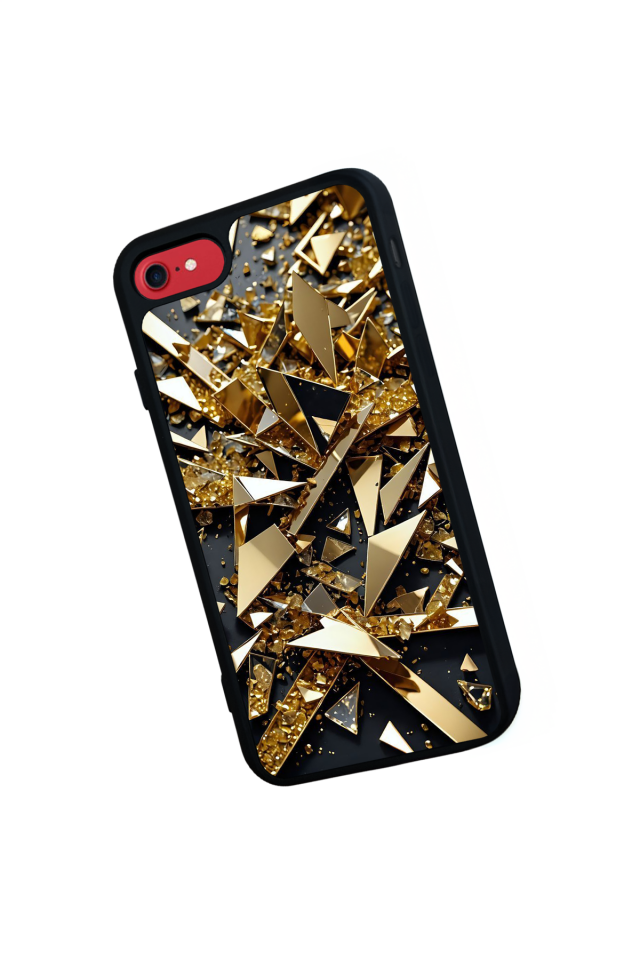 iPhone SE Uyumlu Mermer Marble Tasarımlı Glossy Premium Kılıf