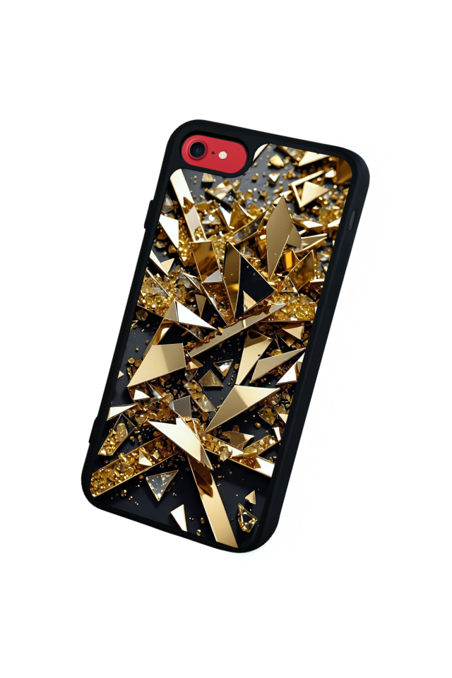 iPhone SE Uyumlu Mermer Marble Tasarımlı Glossy Premium Kılıf