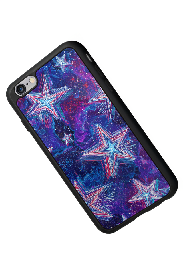 iPhone 6 Plus Uyumlu Retro Yildizlar Tasarımlı Glossy Premium Kılıf