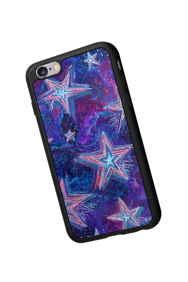 iPhone 6 Plus Uyumlu Retro Yildizlar Tasarımlı Glossy Premium Kılıf