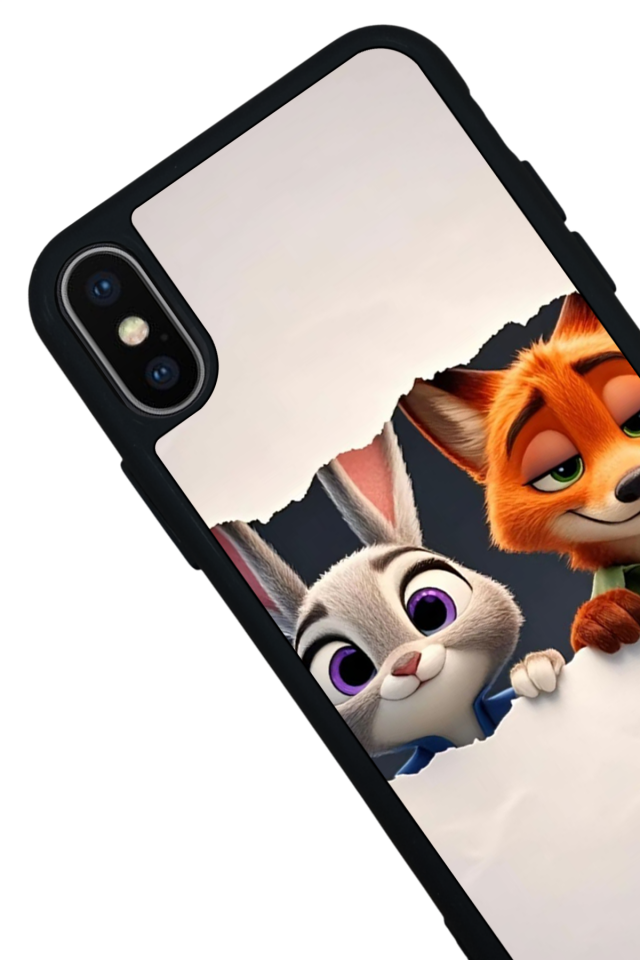 iPhone X/ XS Uyumlu Zootropolis Tasarımlı Glossy Premium Kılıf