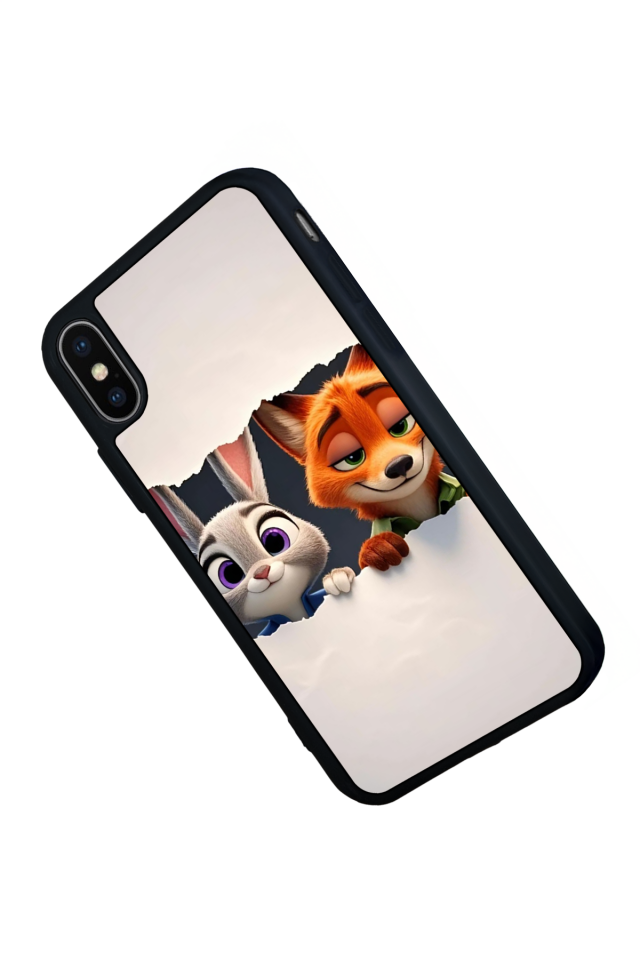 iPhone X/ XS Uyumlu Zootropolis Tasarımlı Glossy Premium Kılıf