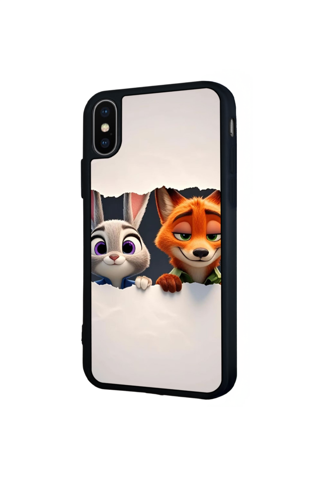 iPhone X/ XS Uyumlu Zootropolis Tasarımlı Glossy Premium Kılıf