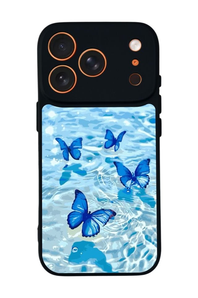 iPhone 17 Pro Max Uyumlu Kelebek Tasarımlı Glossy Premium Kılıf