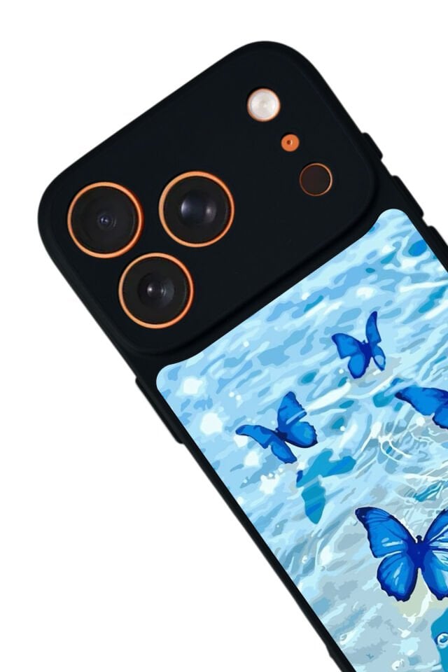 iPhone 17 Pro Max Uyumlu Kelebek Tasarımlı Glossy Premium Kılıf